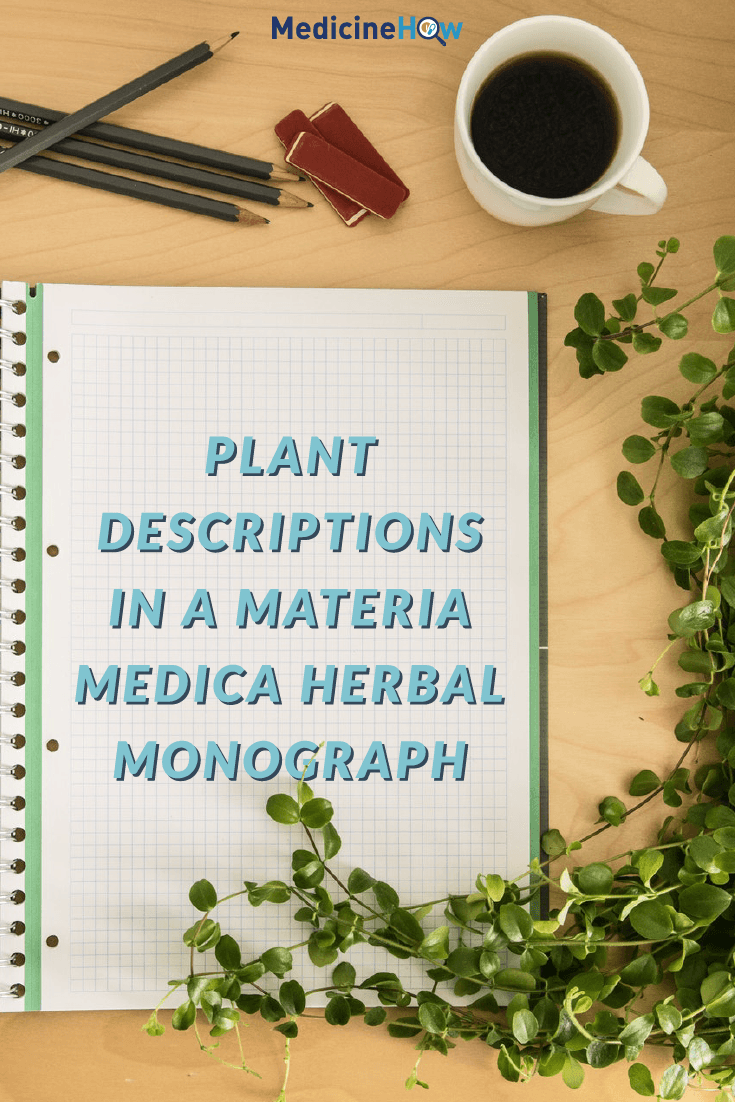 Plant Descriptions in a Materia Medica Herbal Monograph