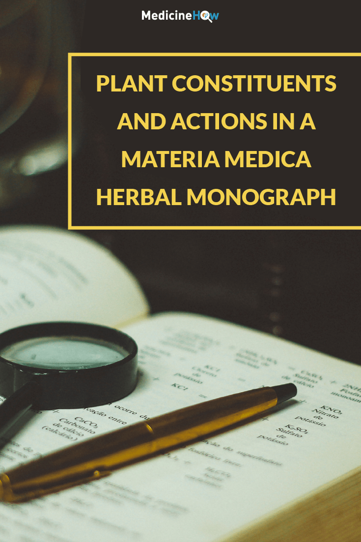 Plant Constituents and Actions in a Materia Medica Herbal Monograph
